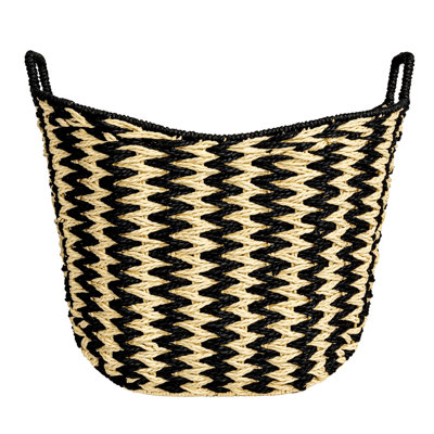 Zigzag Woven Paper Rope Basket