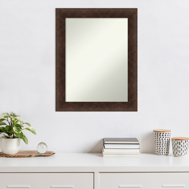Jiesha Solid Wood Rectangle Wall Mirror