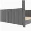 Lit double en bois de velours, gris-121070462