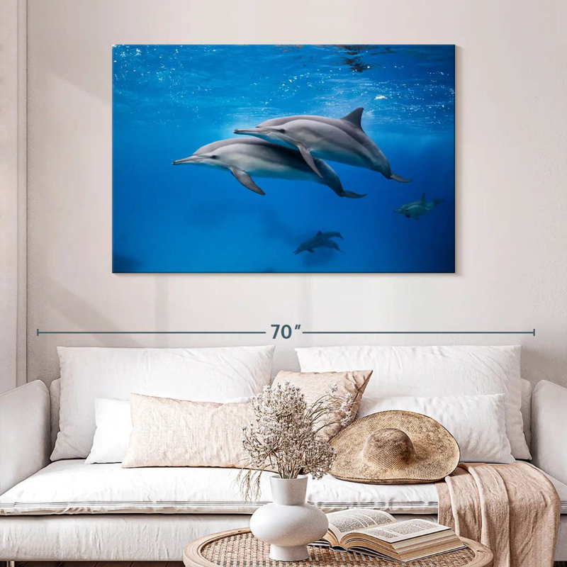 Brampt Swimming Dolphin Pair, 32" H x 48" W