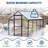 6x10 FT Polycarbonate Greenhouse Outdoor, Aluminum Walk-in Plant House with Roof Vent, Lockable Door & Ground Nails for Garden Backyard-125211389