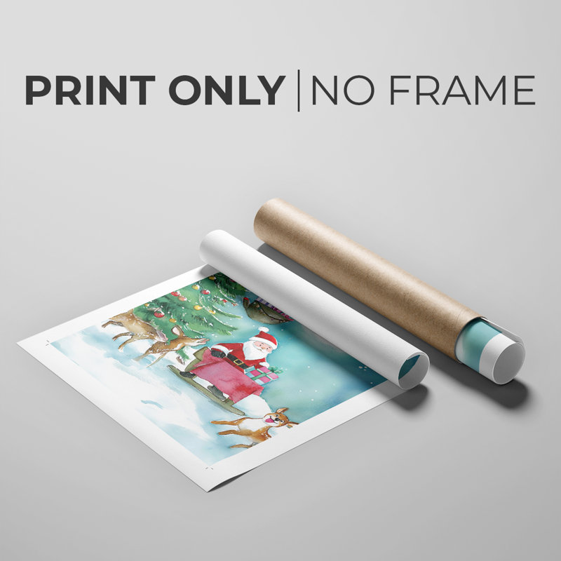 Christmas Holiday Art DCCLVI - Impression sur toile seulement - NON-CADRE, H 27 po x l 18 po