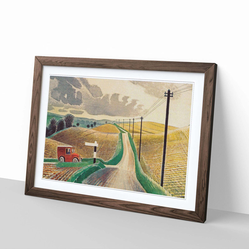Eric Ravilious - Single Picture Frame Print, Walnut