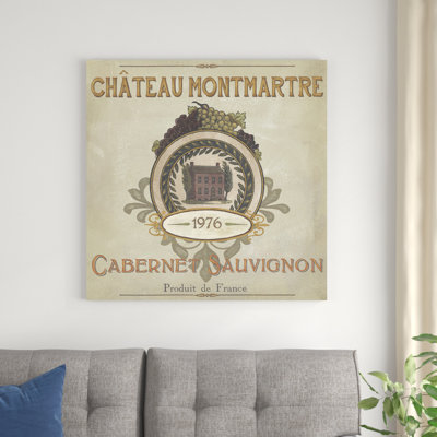 «Vintage Wine Labels III» par June Erica Vess, impression sur toile tendue