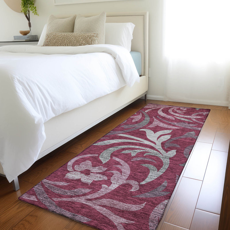 Washable Floral Indoor / Outdoor Rug, Runner 2'3" x 7'6"