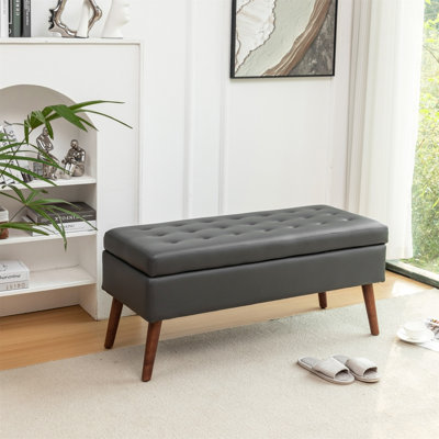 Banc de rangement avec banc de rangement pour la chambre à coucher Banc de bout de lit Banc de pied de lit