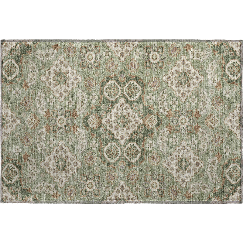 Premium Machine Washable Xamiera AMF1853 Global Rug, Rectangle 1'8" x 2'6"