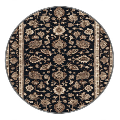 Machine Washable Persian Gray Area Rug