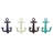 Yurig Metal Single Hanger Anchor Multi Colored Wall Hook Set