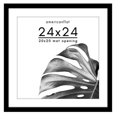 Poster Frame - Wooden Picture Frame with Mat and Plexiglass Cover