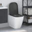 Grey Plastic Standard Adjustable Armrests Toilet Seat Oval-750646401