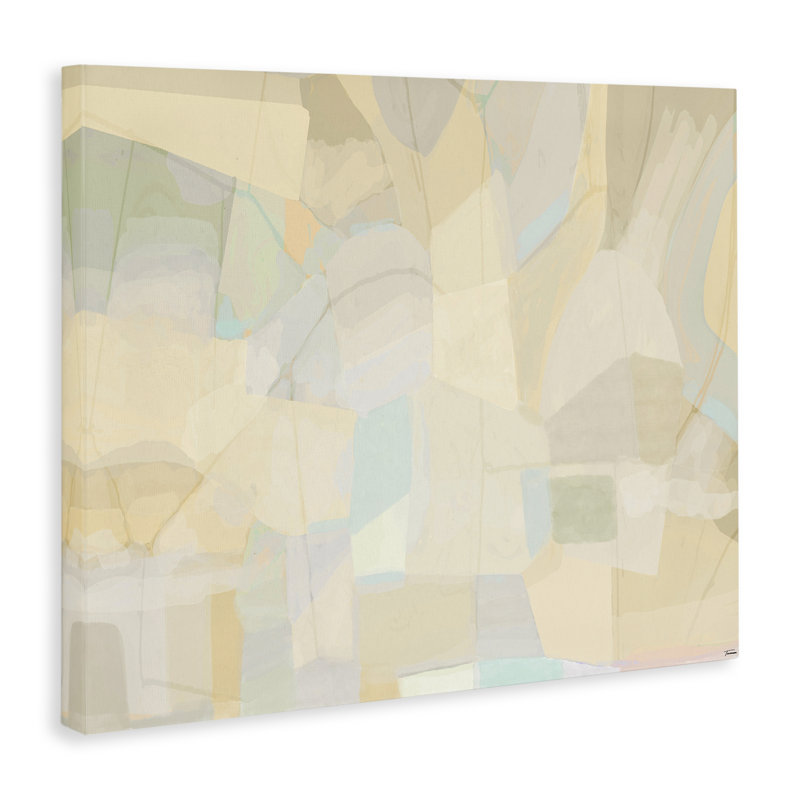 Art mural neutre sur toile à motif géométrique par Michael Tienhaara, H 16 po x l 20 po x P 1,5 po