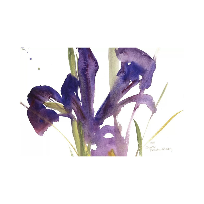 Iris, 1987 1 Piece Wrapped Canvas Painting, 20.32cm H x 30.48cm W x 1.91cm D