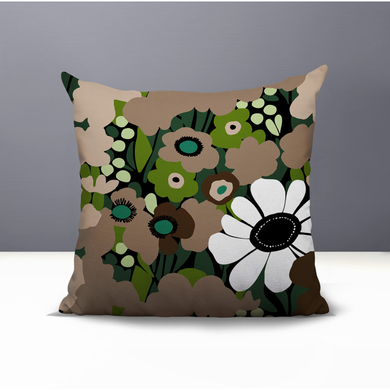 Coussin Maya, Carré 16 po, Beige