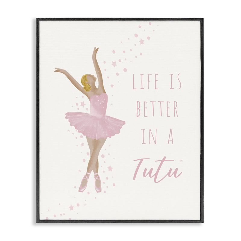 «Life Is Better In Tutu», estampe numérique, conception de Chen Alyesh, H 14 po x l 11 po, Giclée encadrée noir minuit