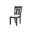 2 chaises de salle à manger de style transitionnel, bord rembourré couleur blé anthracite, en bois avec pieds carrés, 2 pièces, poteaux