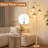 Mid Century Modern Floor Lamp With Adjustable Flower Glass Shades, 68IN Tall Vintage Tree Design For Living Room, Bedroom, Office, Includes 3 Bulbs-1282268217