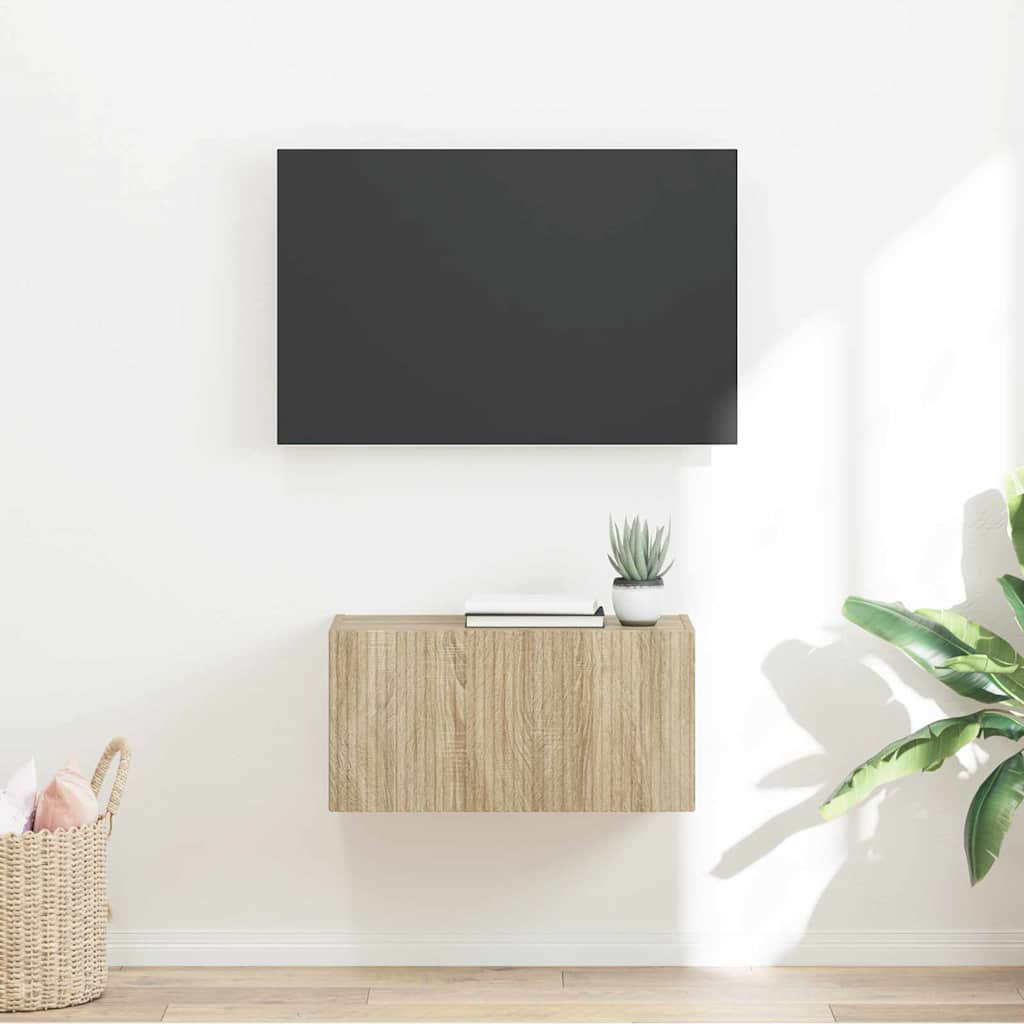 TV Wall Cabinet Gloss White 39 X 31 X 29.5 Cm Engineered Wood
