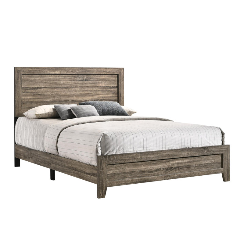 Albano Platform Bed, Light Gray, Full