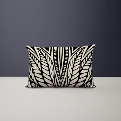 Polyester Lumbar Rectangular Indoor/Outdoor Pillow Cover & Insert