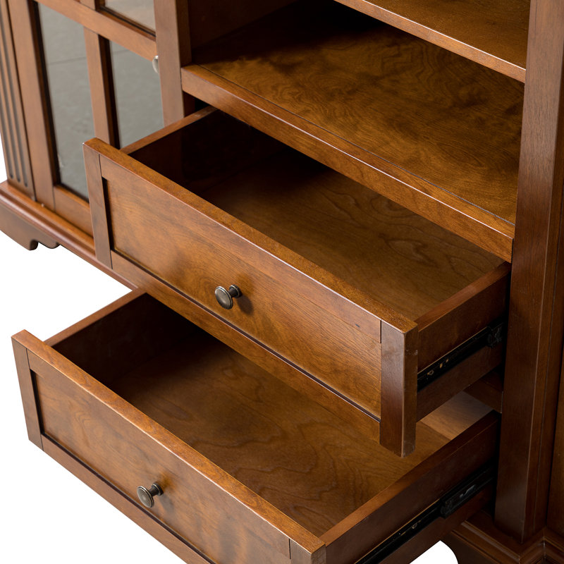 Aillie TV Stand for TVs up to 65" With 2 Drawers And Cable Management, Acorn