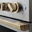 ZLINE Autograph 36 in. Marino Black Stainless Gas Range w/ 6 Gas Burners & Gold Accents-2049420561
