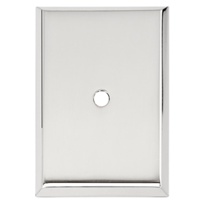 Metal Knob Backplate, Polished Chrome