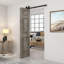 Porte de grange pliante à panneaux en panneau de fibres à densité moyenne avec ensemble de quincaillerie d'installation-87350887-87350893