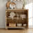 Scarlett Sideboard Cabinet With Bar Hutch, Buffet Cabinet With 4 Glass Doors-1954526769