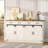 Coffee Bar Cabinet with Drawer, 55.1" Buffet Cabinet with Storage, Modern Farmhouse Sideboard Cabinets with Doors & Adjustable Shelves, Kitchen Storage Cabinets for Dining Room, White Brown-435088381