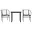 3 Piece Garden Dining Set Glass-1478889682