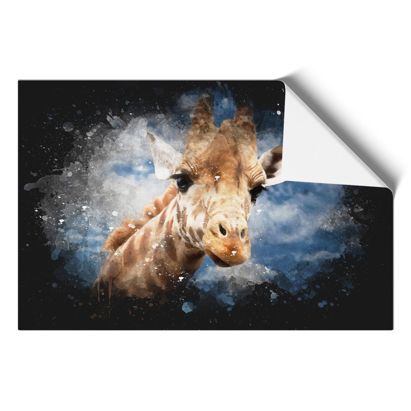 Giraffe Paint Splash - Frameless Print, 42cm H x 59cm W x 0.1cm D
