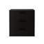 Commode surdimensionnée Moru, 3 tiroirs profonds, bois noir moderne