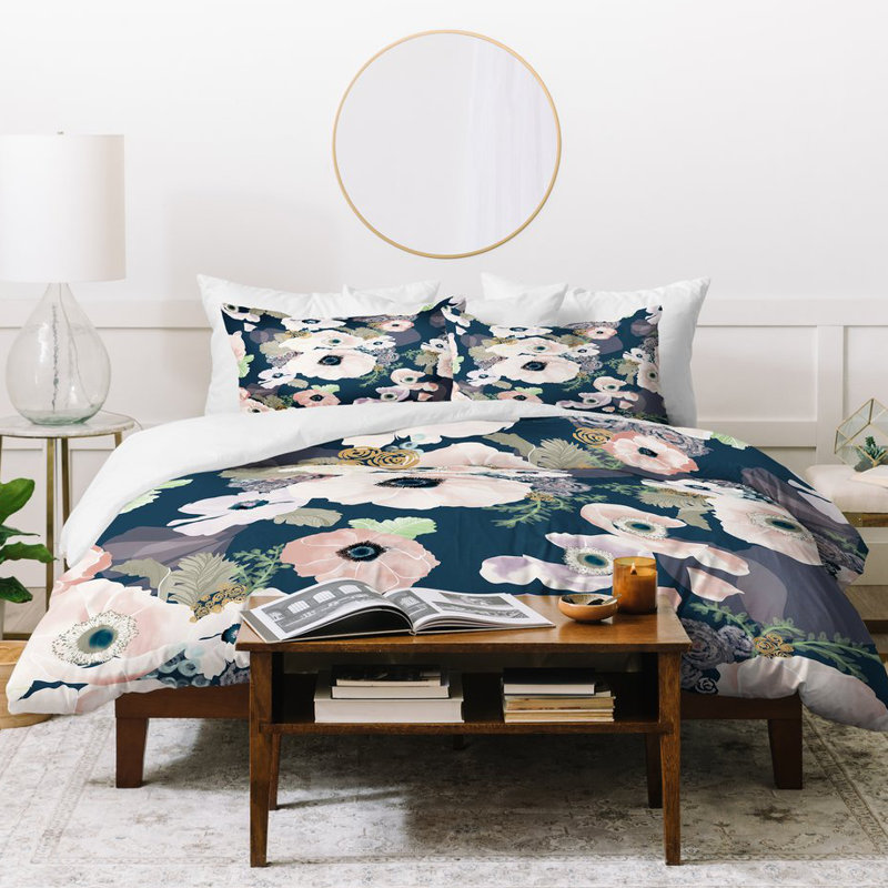 Farmhouse / Country Polyester Machine Printed Floral Duvet Cover, King Duvet Cover