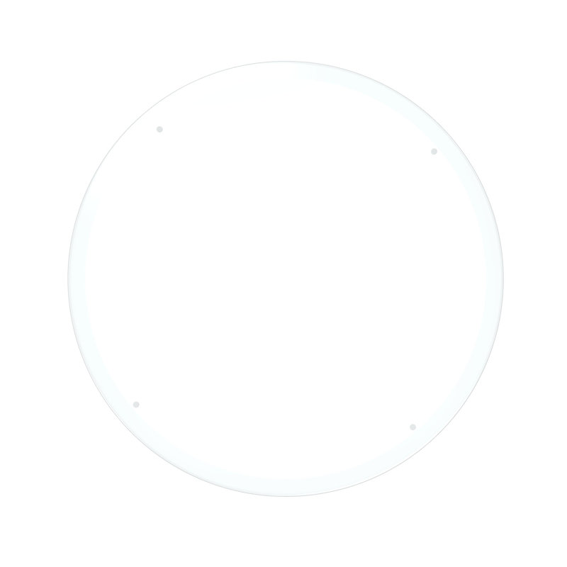 Tapis de chaise à bord solide en verre trempé, 36 po x 36 po x 0,24 po