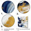 Impression sur toile bleu foncé et or XXII - Fractals-1685856456-1685856455