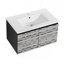 Floating Wall-Mounted Bathroom Vanity With Ceramics Sink & Soft-Close Cabinet Door-Package-1906410749