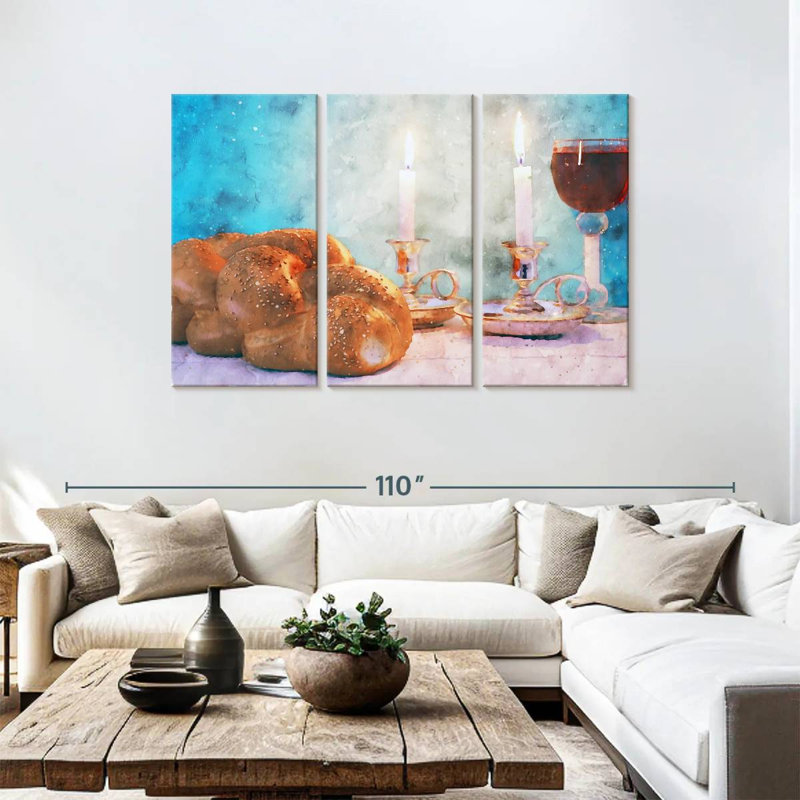 Challah And Wine, 48" H x 74" W