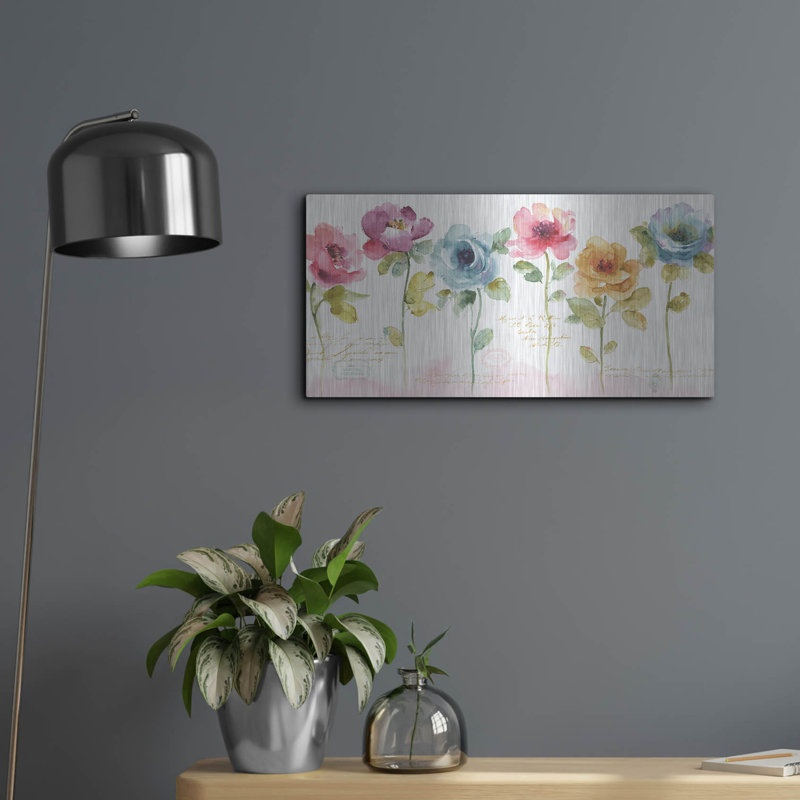 «Rainbow Seeds Loose Floral V» par Lisa Audit, H 12 po x l 24 po