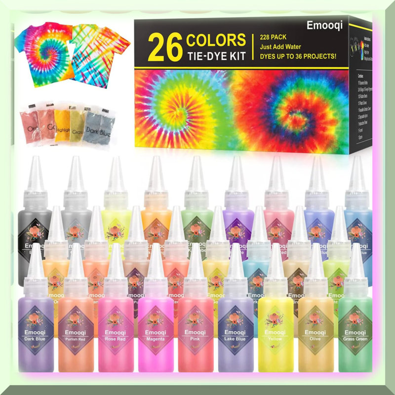 Rainbow Dye Party Kit with 26 Colors and Accessories