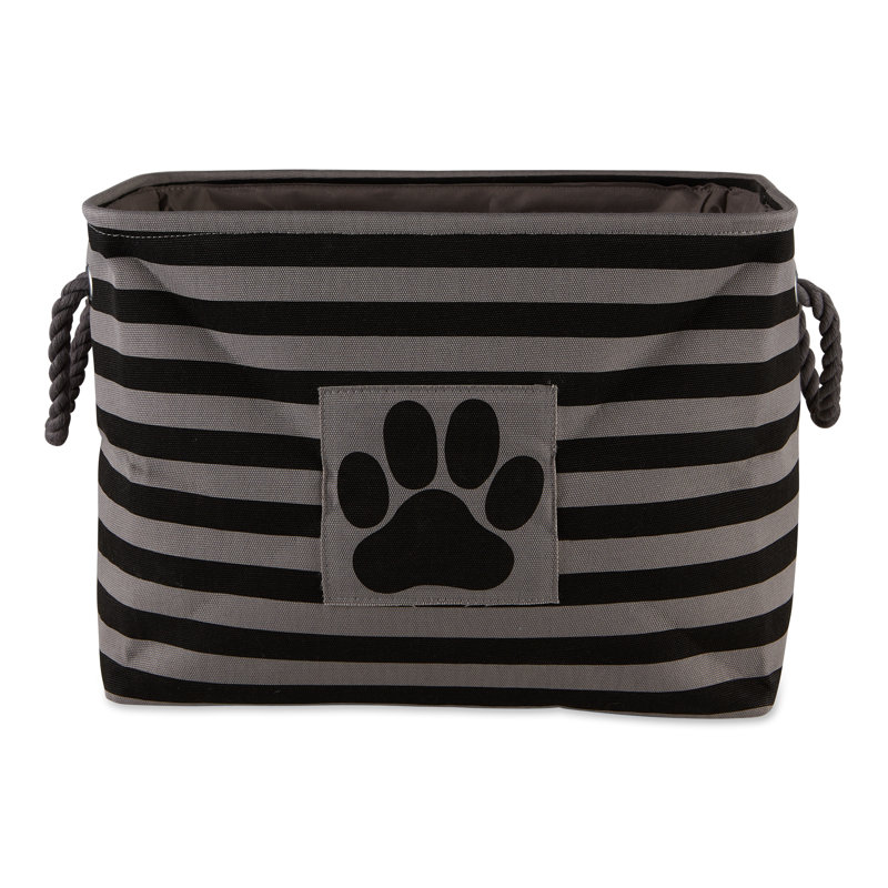 Cube en tissu pour animaux de compagnie, Noir, H 9 po x l 14 po x P 8 po