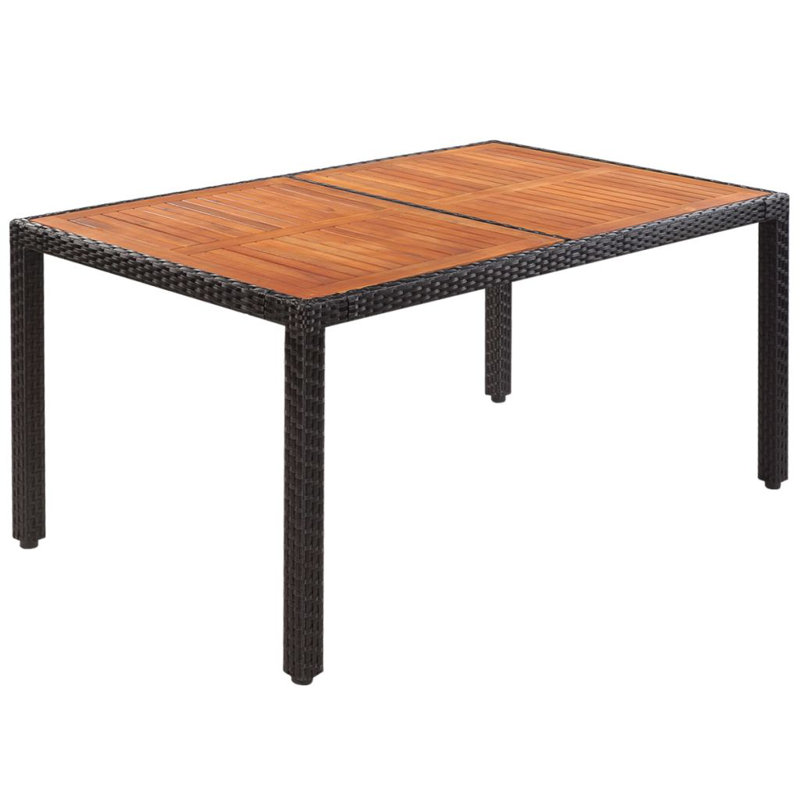 Sedbergh Rectangular Wicker Outdoor Dining Table , cm W 90cm cm D, 150cm L x 90cm W