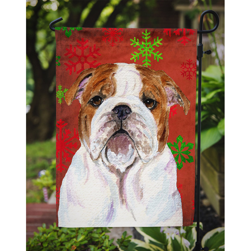 Drapeau rouge et vert Vart, Bouledogue (brun et blanc)