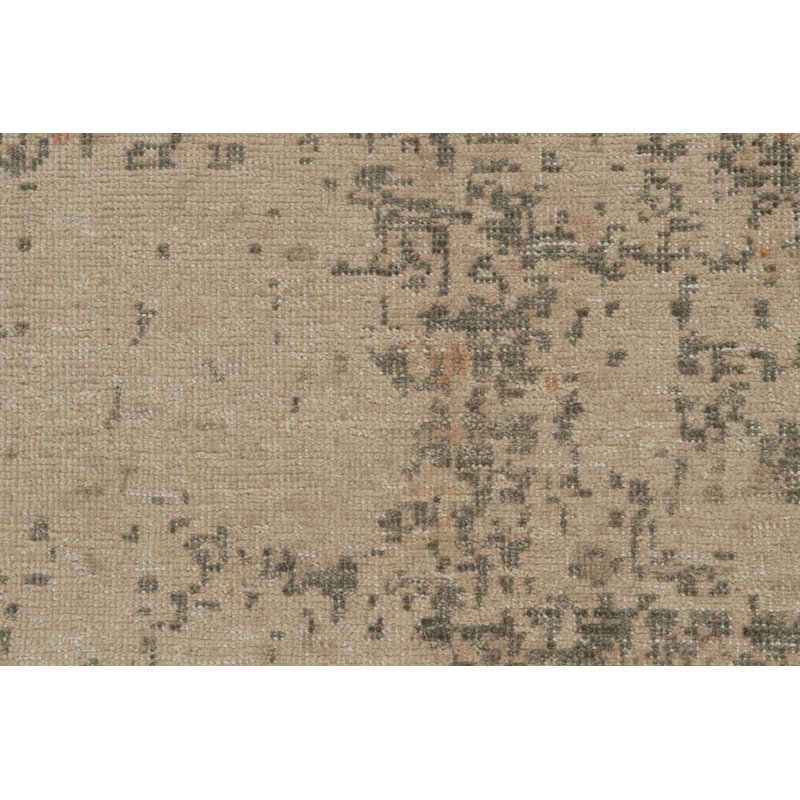 Rug & Kilim's Distressed Abstract Rug in Beige and Gray All Over Pattern