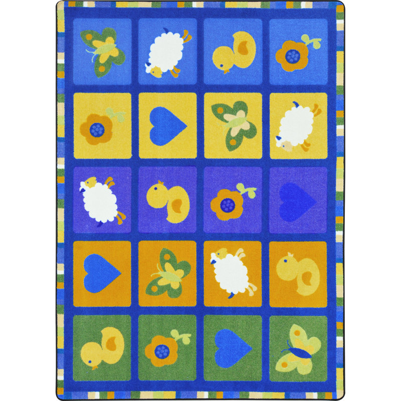 Kid Essentials Spring Things Area Rug, Rectangle 7'8" x 10'9"
