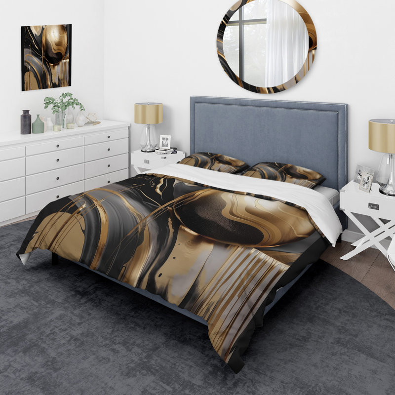 Ensemble de literie et de coussins décoratifs Modernes, Queen Comforter + 3 Additional Pieces