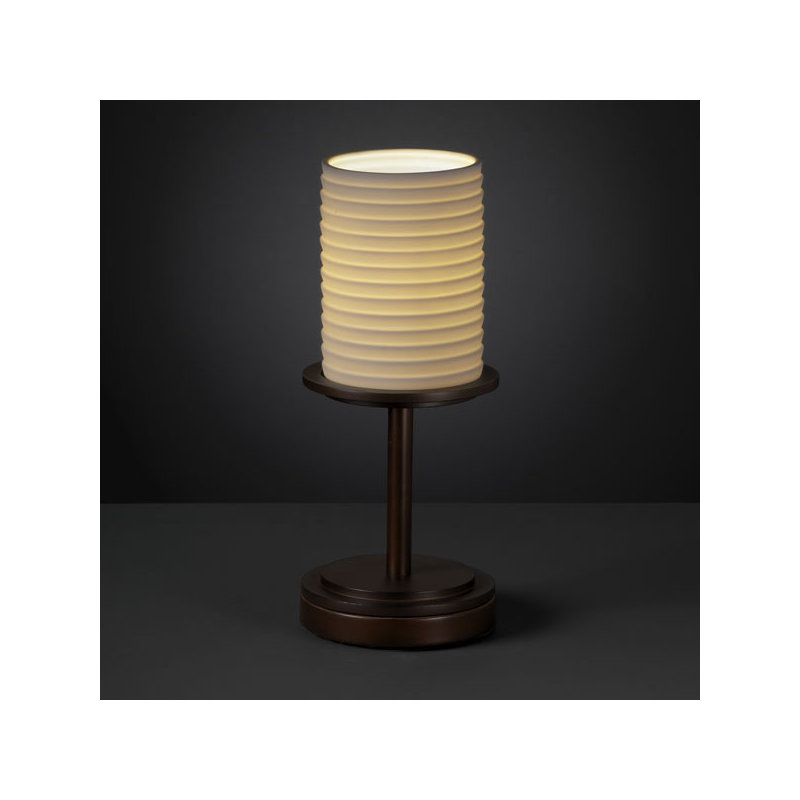 Lampe de table portative 12 po limoges dakota, Sawtooth, Bronze foncé
