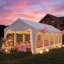 10' x 30' Waterproof Party Tent, Heavy-Duty Event Canopy with Removable Sidewalls-135551086