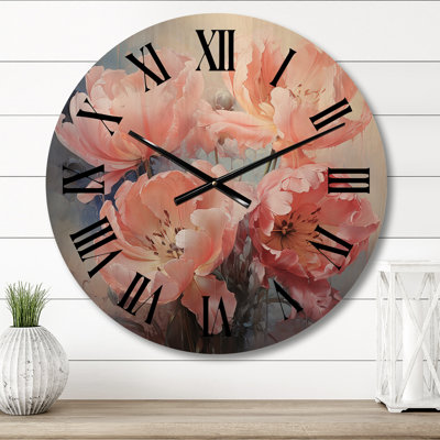 Horloge murale en bois massif Nodra