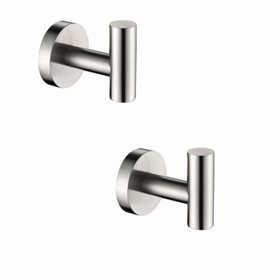 2 Pack Bathroom Towel Hooks Coat Hooks Shower Kitchen Wall Hooks